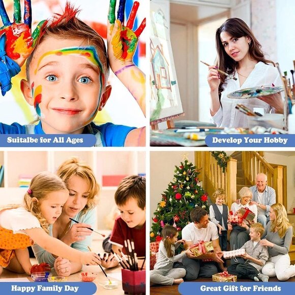 Paint by Number for Adults Canvas - Abstract Landscape Beach Mountain 2 sets - Picture 7 of 11